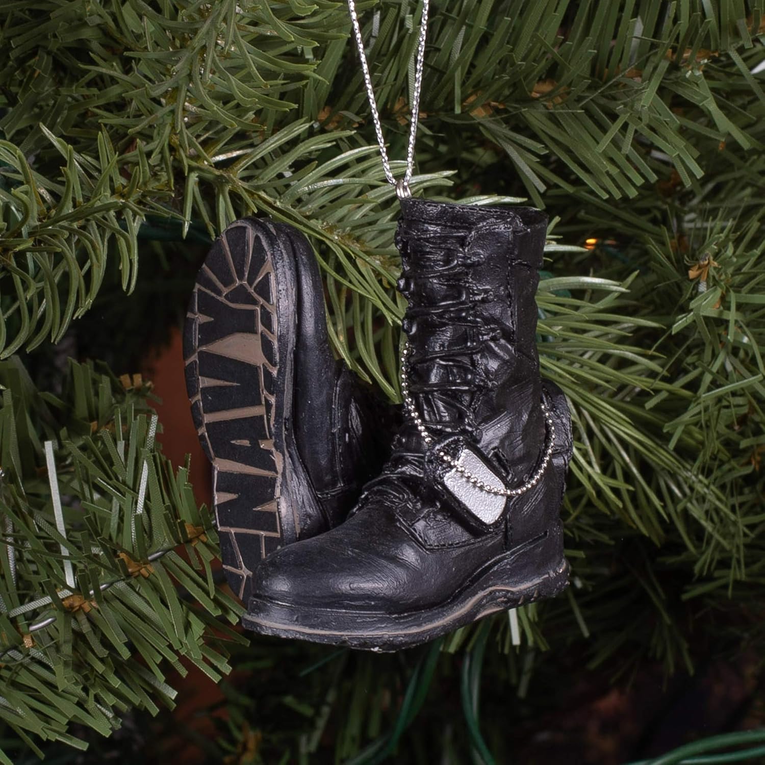 Navy Boot Military Ornament 3x3 Resin Christmas Decor