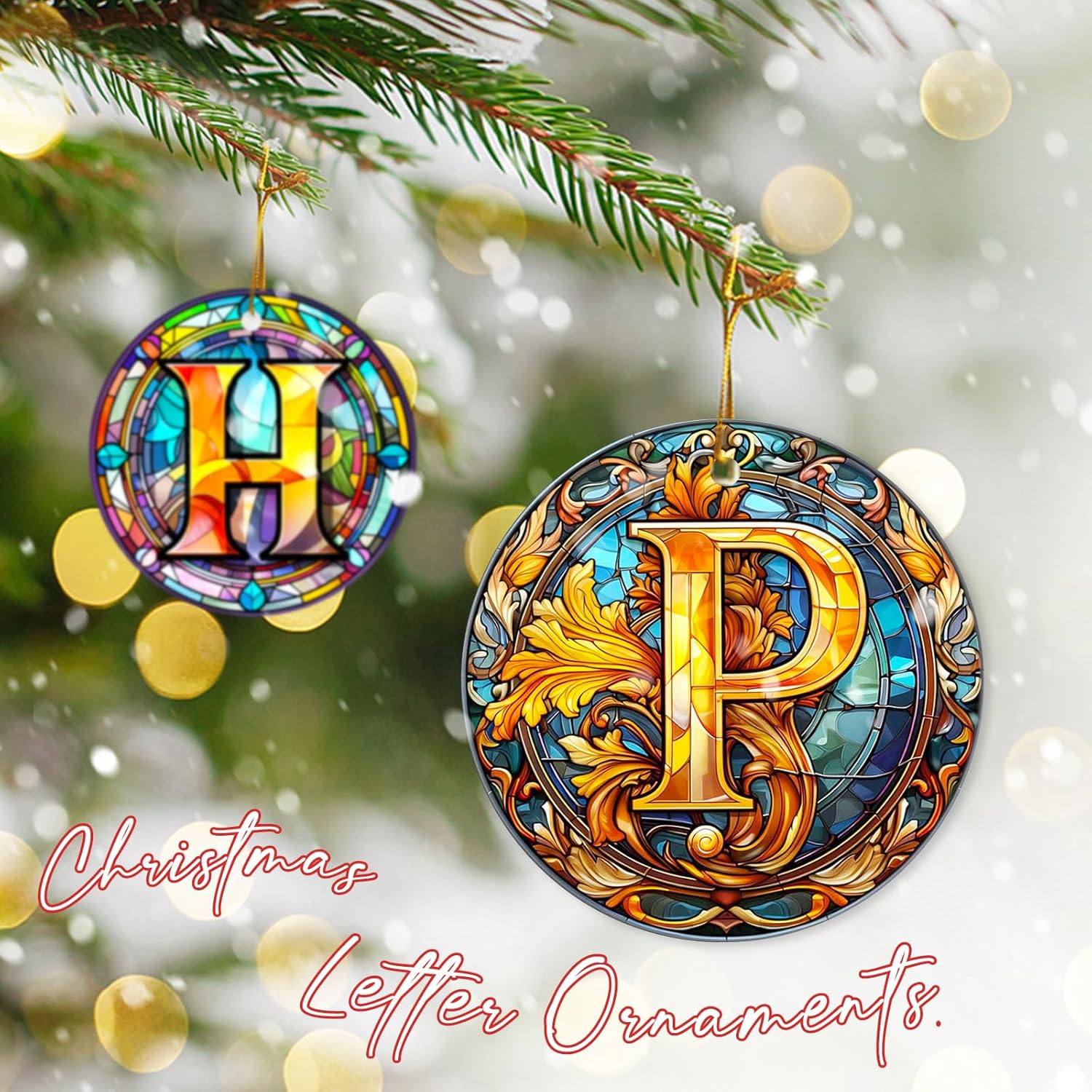 26 Letters Christmas Tree Letter Decorations Pendant