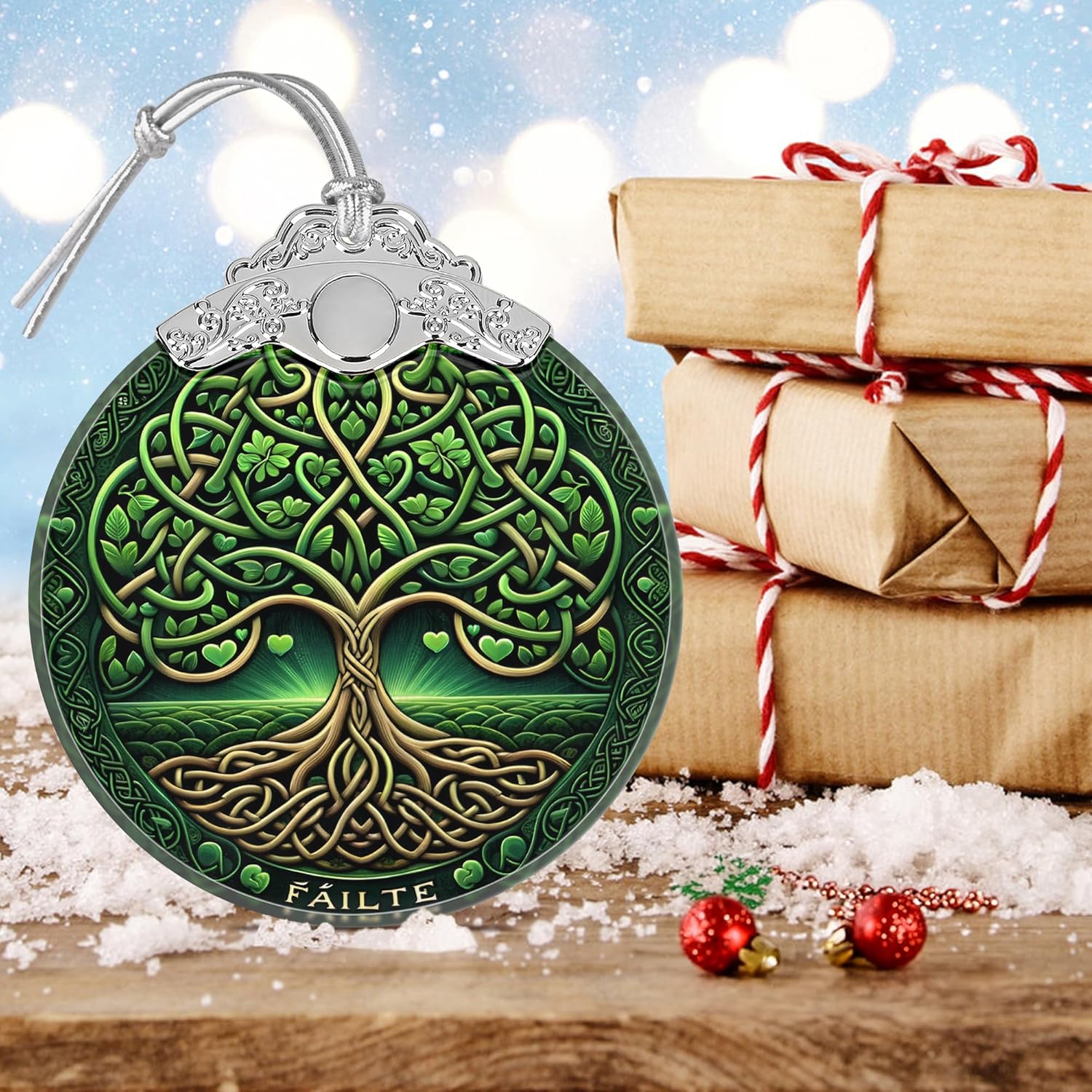 Tree of Life Stained Glass Hanging Ornament - Christmas Decor
