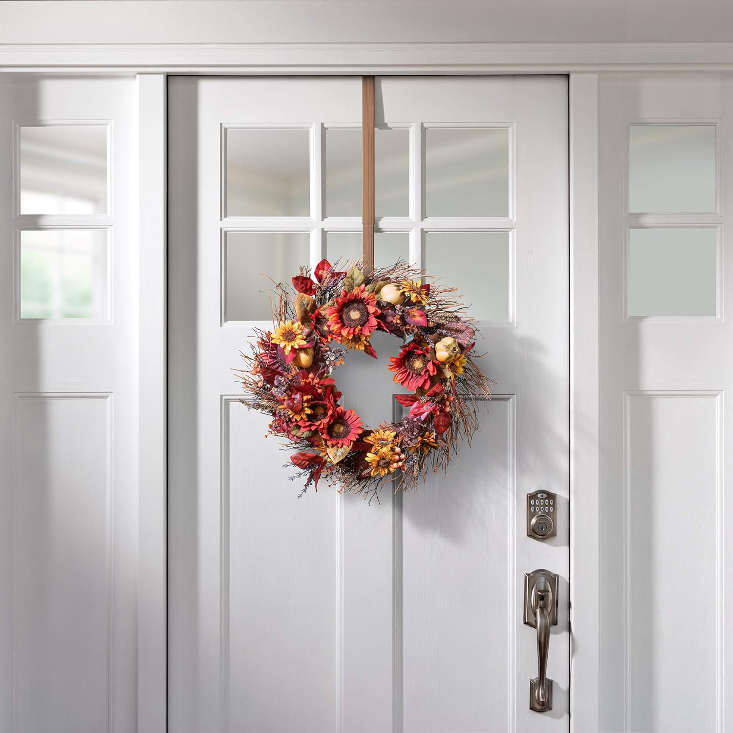 Haute Decor Adjustable Wreath Hanger Brushed Copper