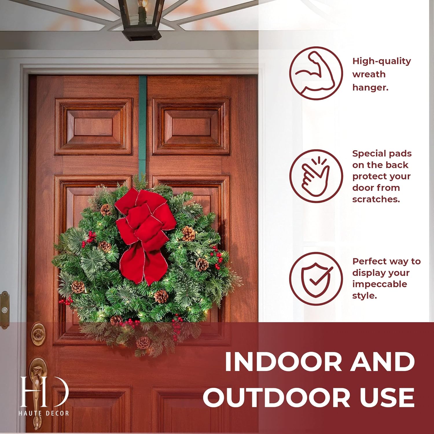 Haute Decor Adjustable Wreath Hanger - 20 Lb Capacity