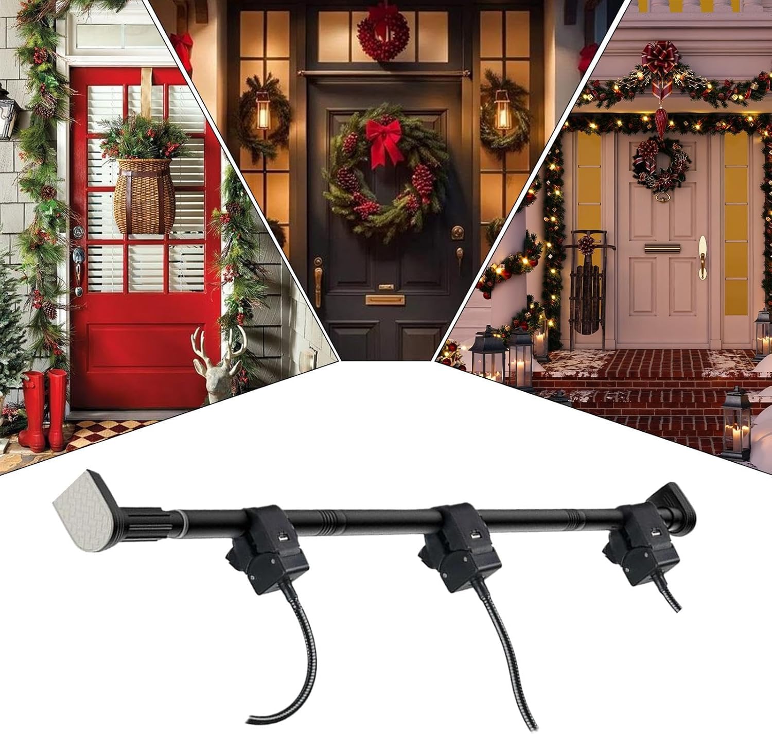 Adjustable Garland Hanger for Front Doors