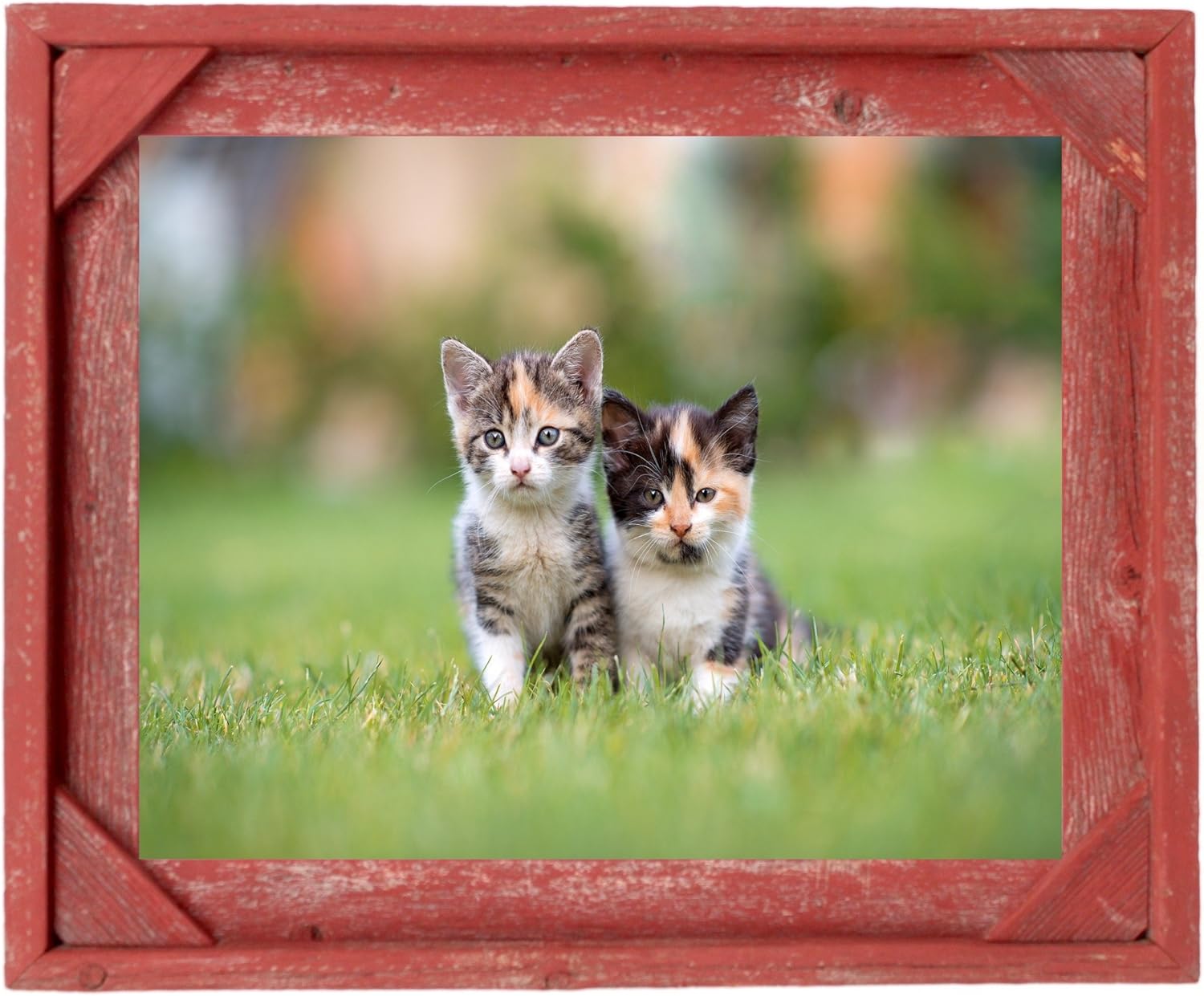 BarnwoodUSA Farmhouse Corner Frame 10x10 Rustic Red