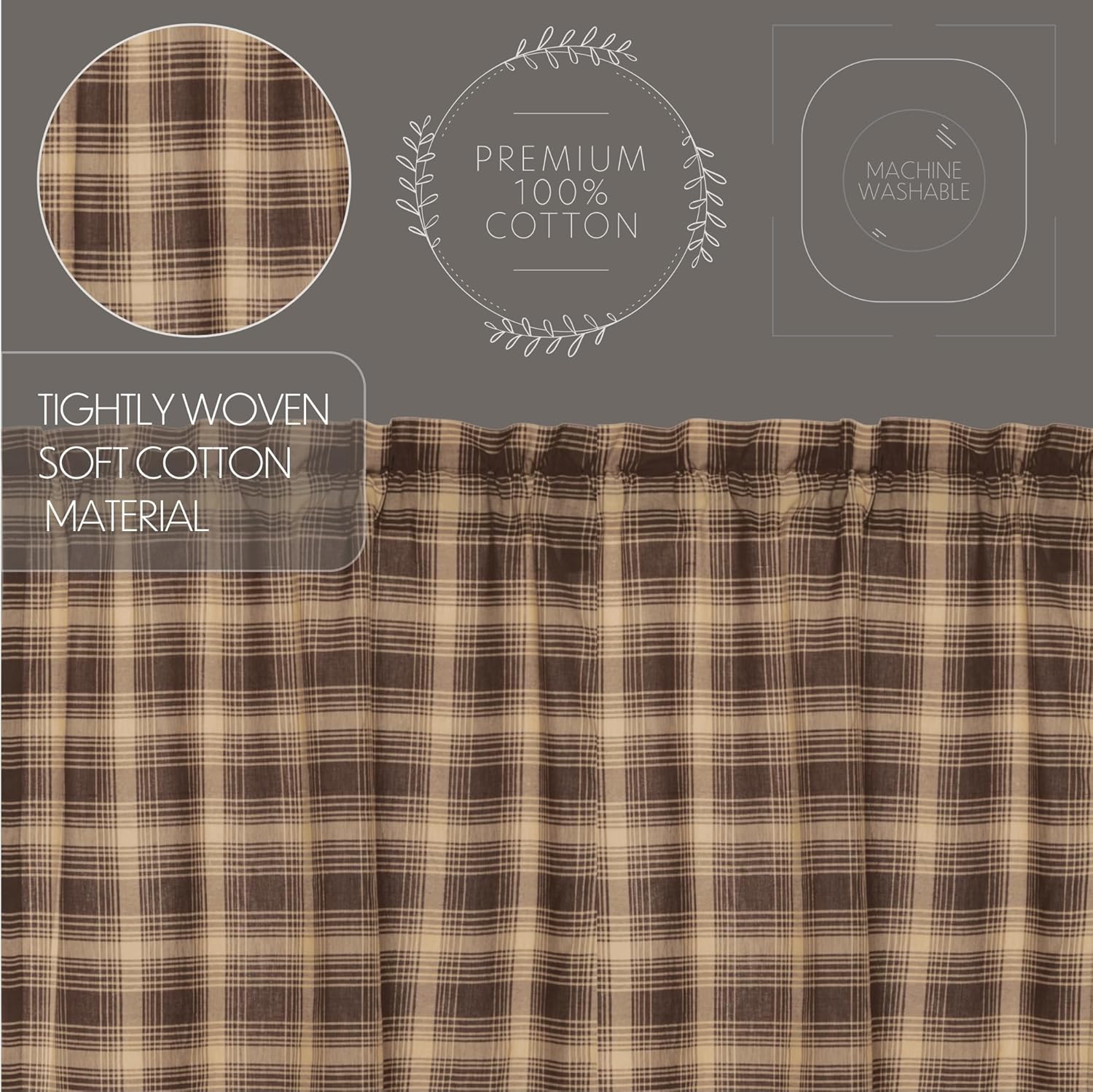 VHC Brands Prairie Swag Kitchen Curtains