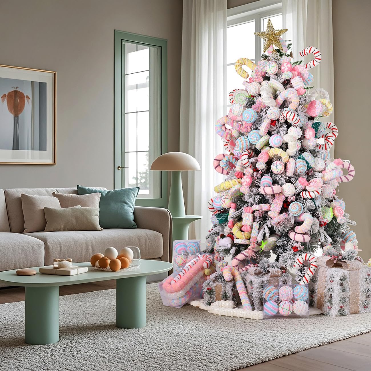 LANGXUN 6pcs Candy Cane Christmas Tree Decor