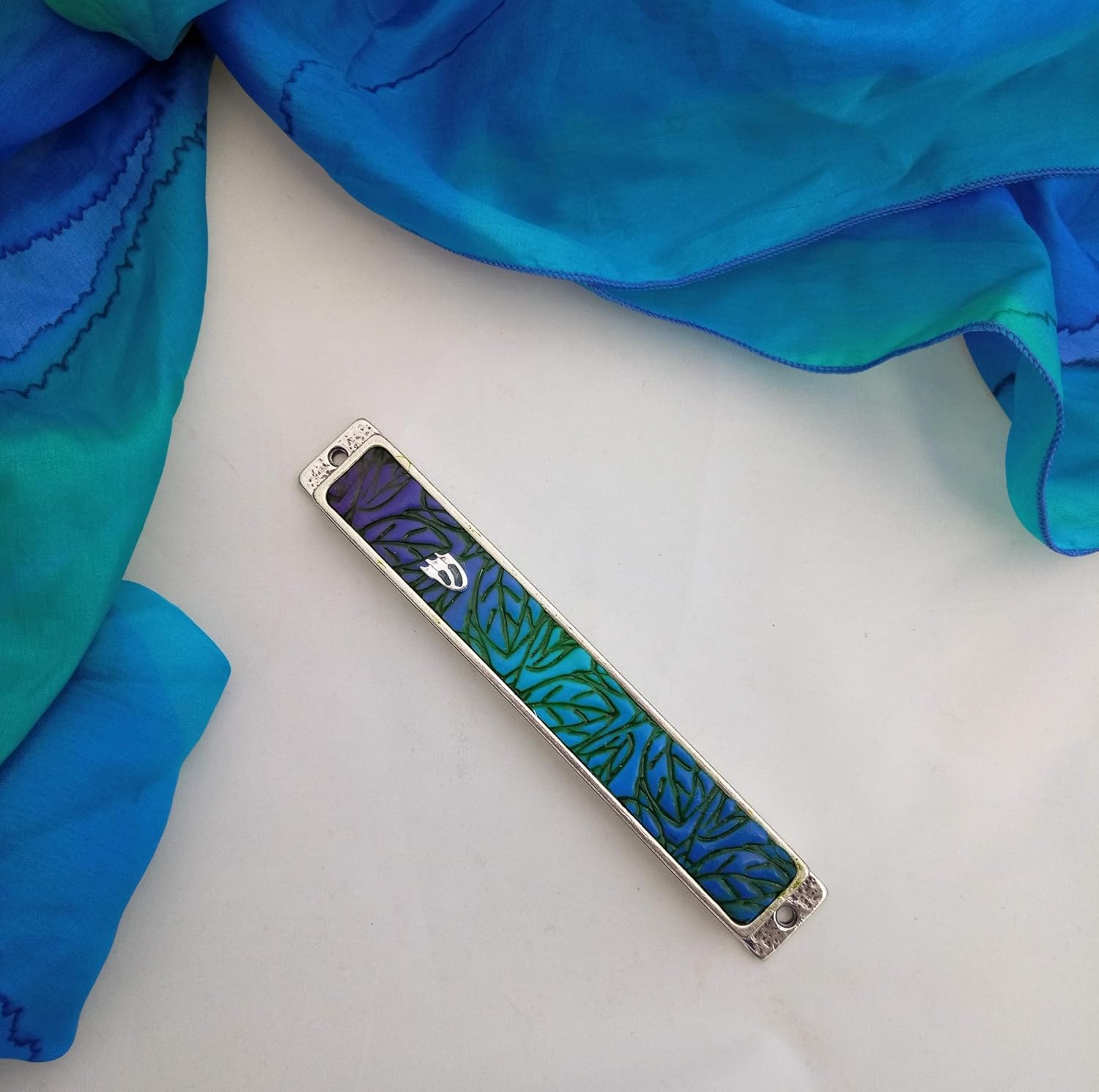 Handmade Mezuzah Case by Israeli Artist Perfect Wedding or Bar Mitzvah Gift
