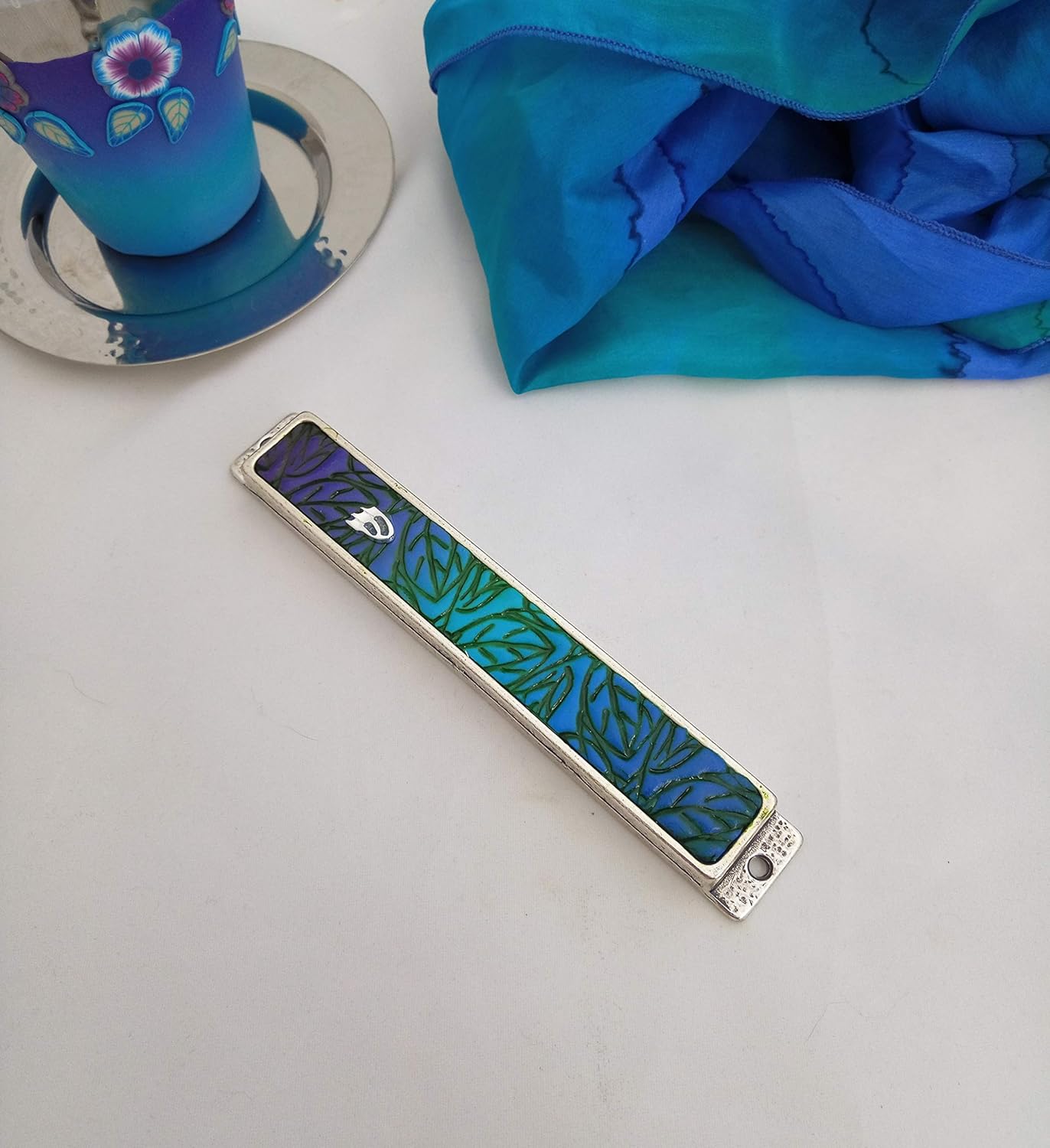 Handmade Mezuzah Case by Israeli Artist Perfect Wedding or Bar Mitzvah Gift