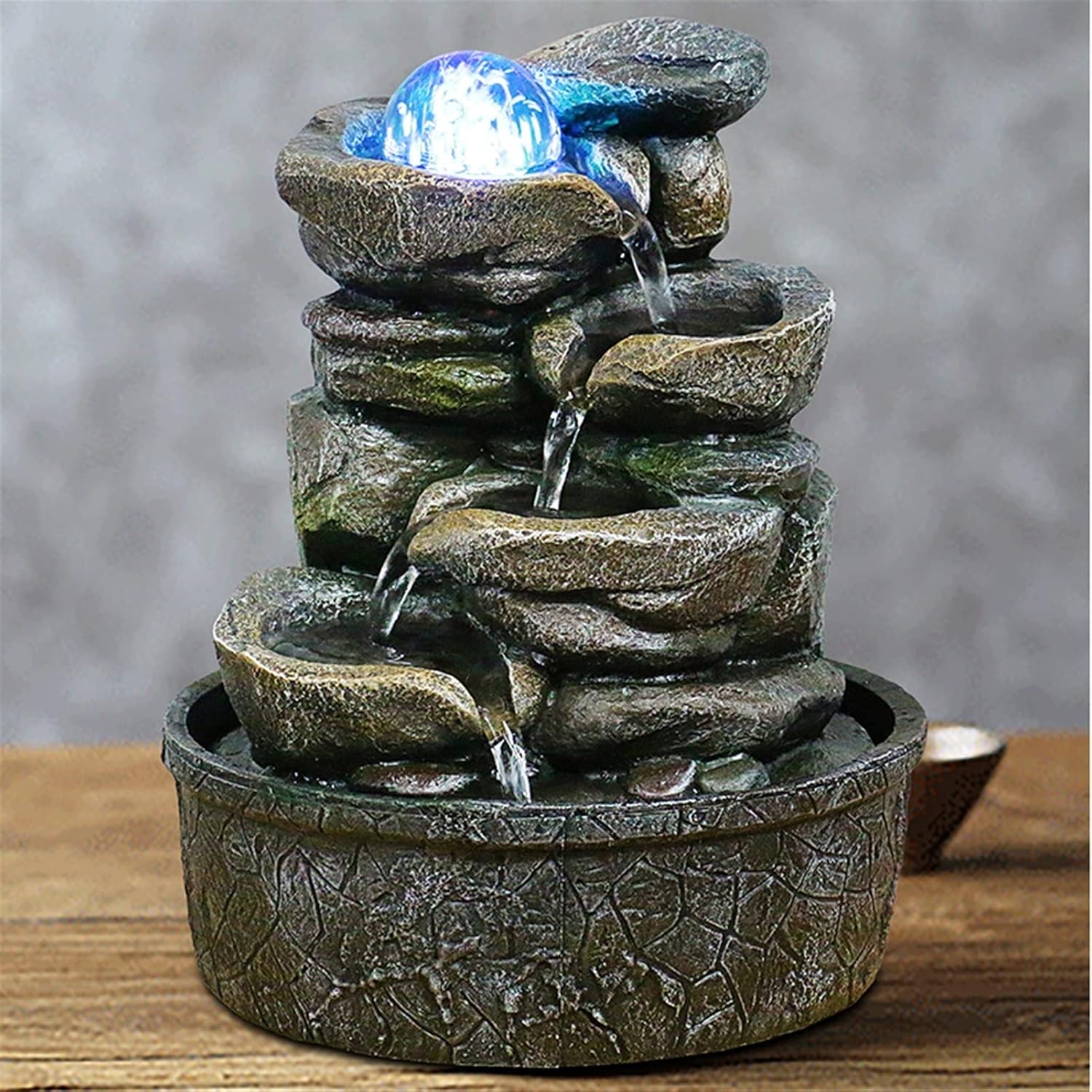 KCYSLY Tabletop Fountain with Calming Water Sound