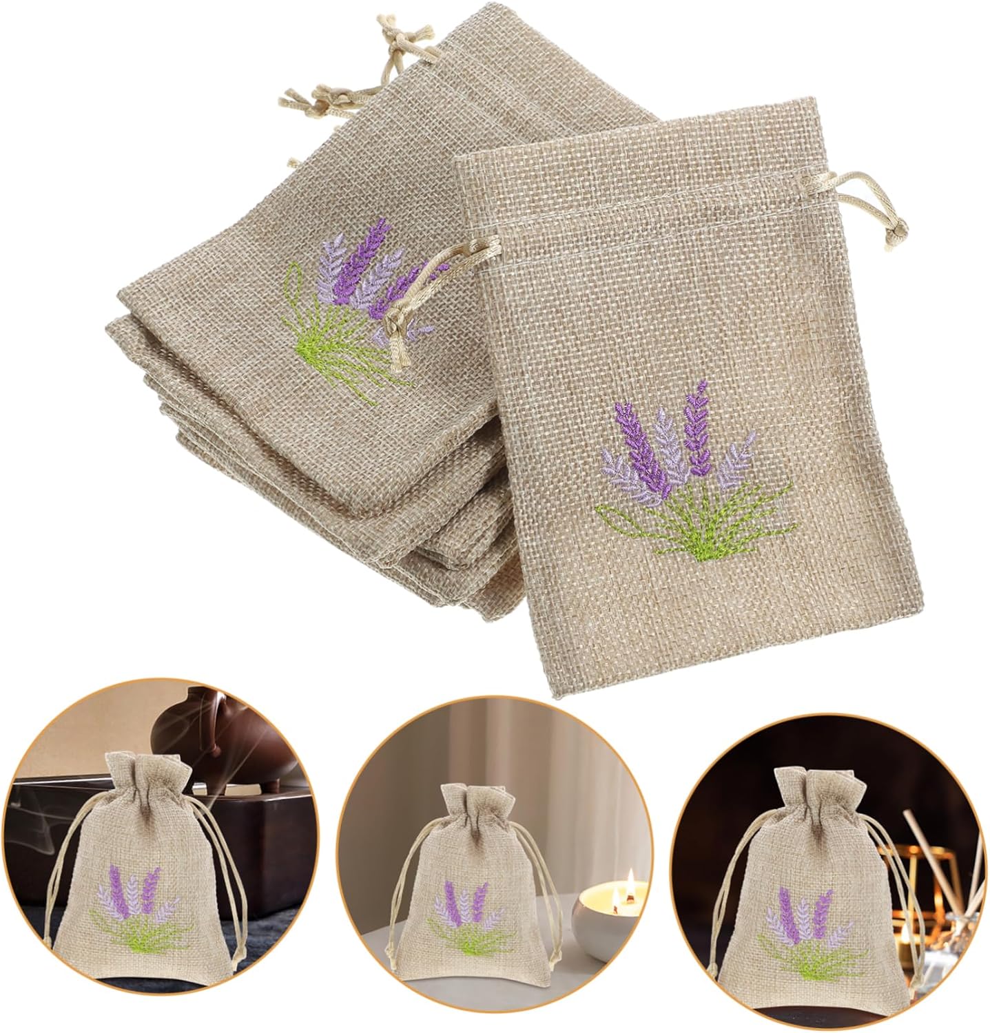 TOGEVAL 10pcs Empty Sachet Bags for Dried Flowers and Perfume