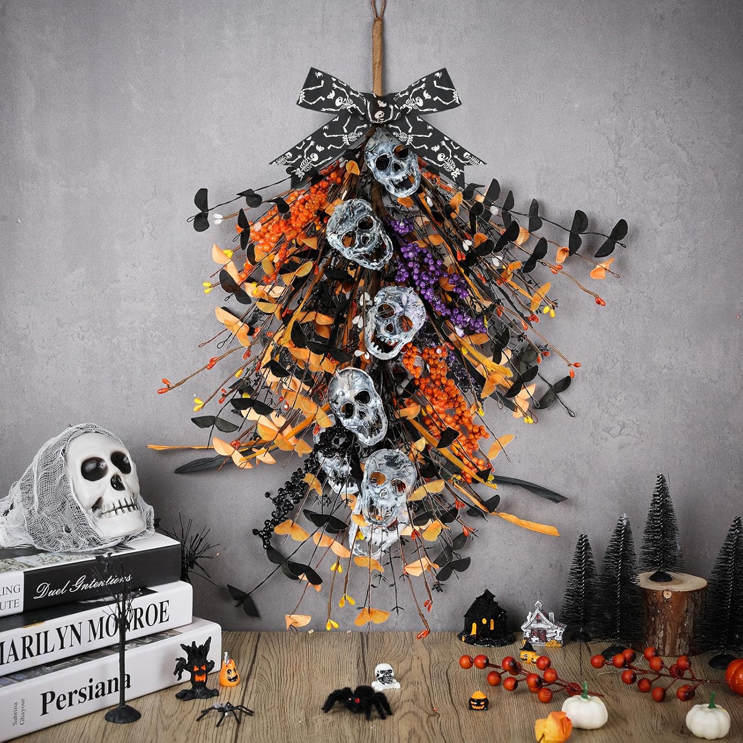 22 Halloween Wreath with Candy Berries 2 PCS