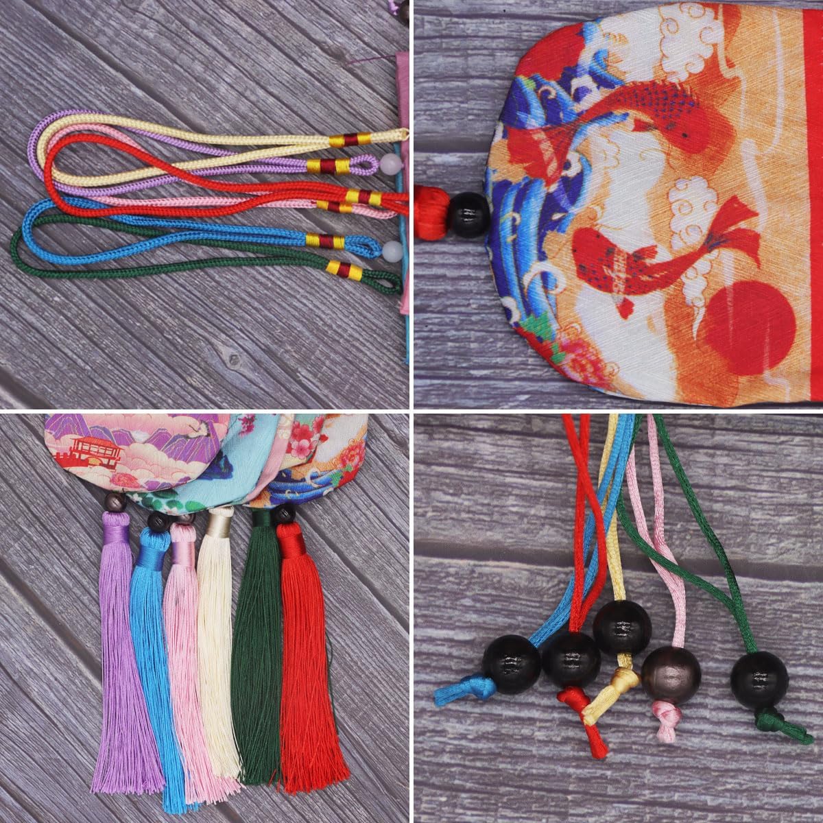 20PCS Chinese Style Silk Drawstring Sachet Bags