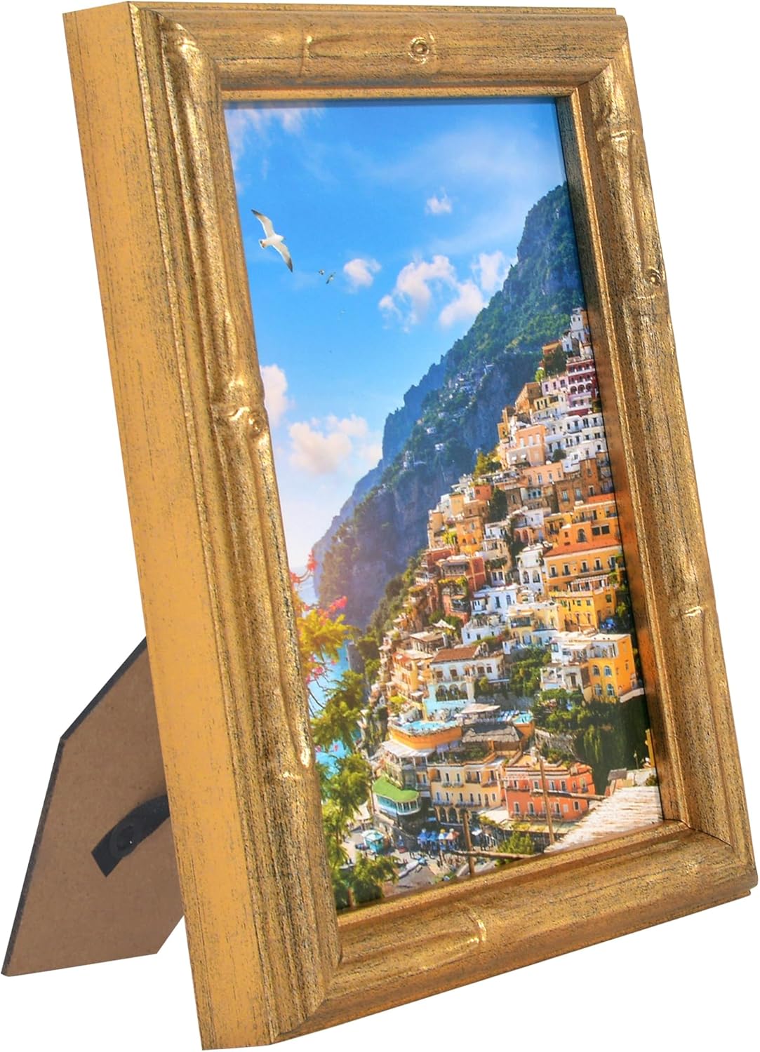 Americanflat 4x6 Bamboo Frame with Gold Finish
