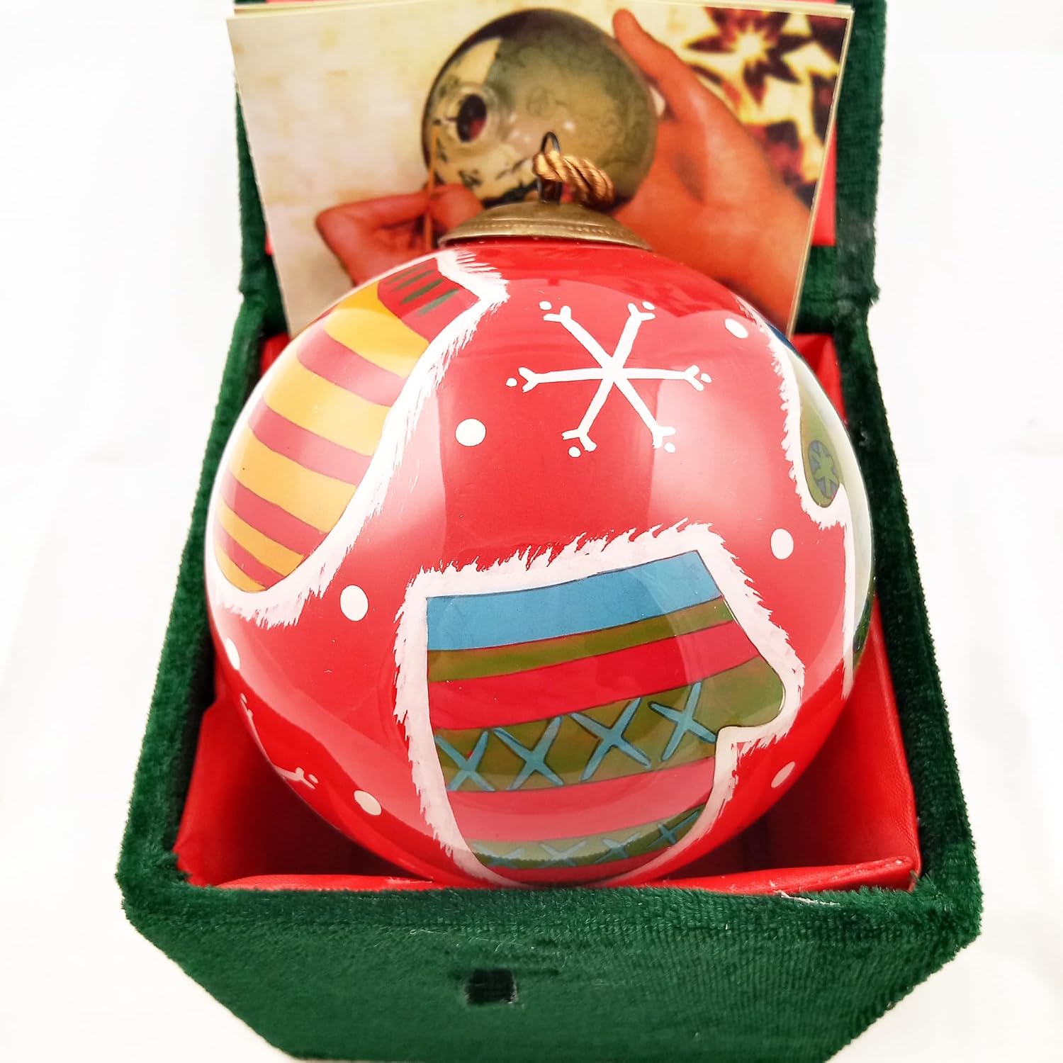 Handcrafted Inside-Painted Glass Ornament - Premium Art with Gift Box