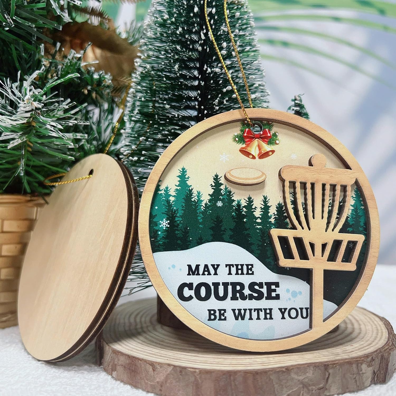 Disc Golf Christmas Ornament for Holiday Decor