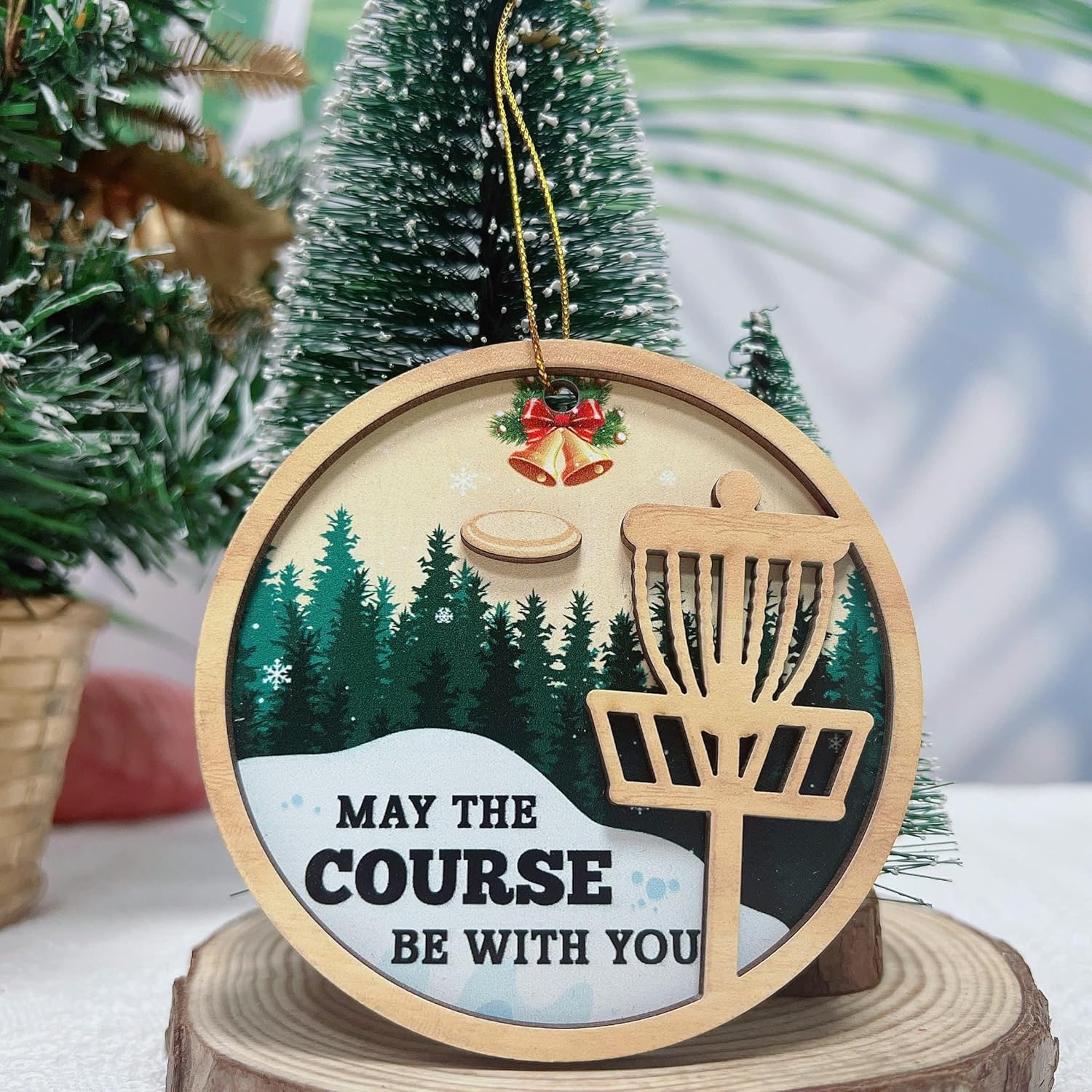 Disc Golf Christmas Ornament for Holiday Decor