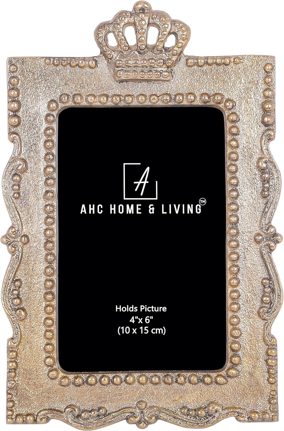 4x6 Gold Princess Crown Handcrafted Picture Frame