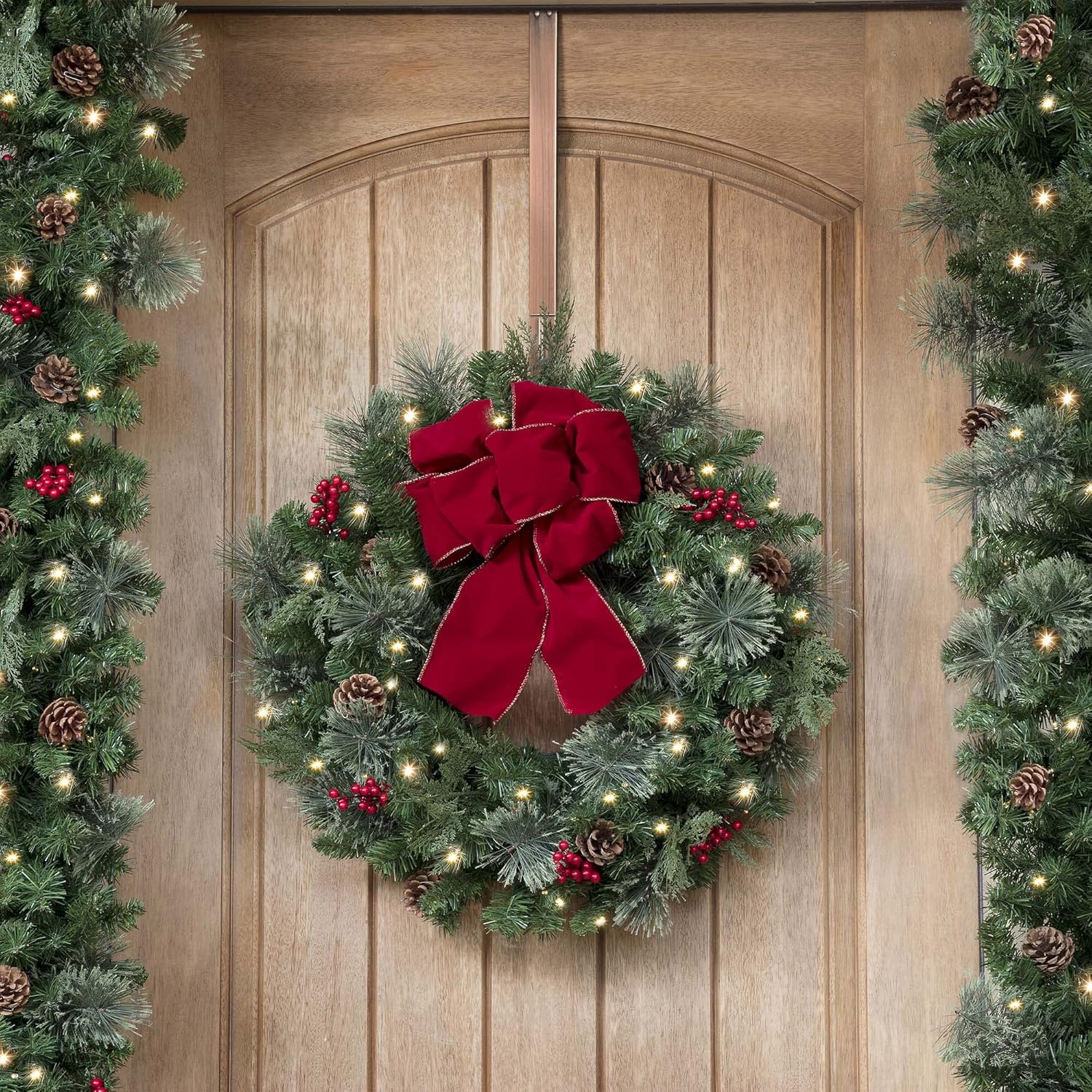 Haute Decor Adjustable Wreath Hanger Brushed Copper