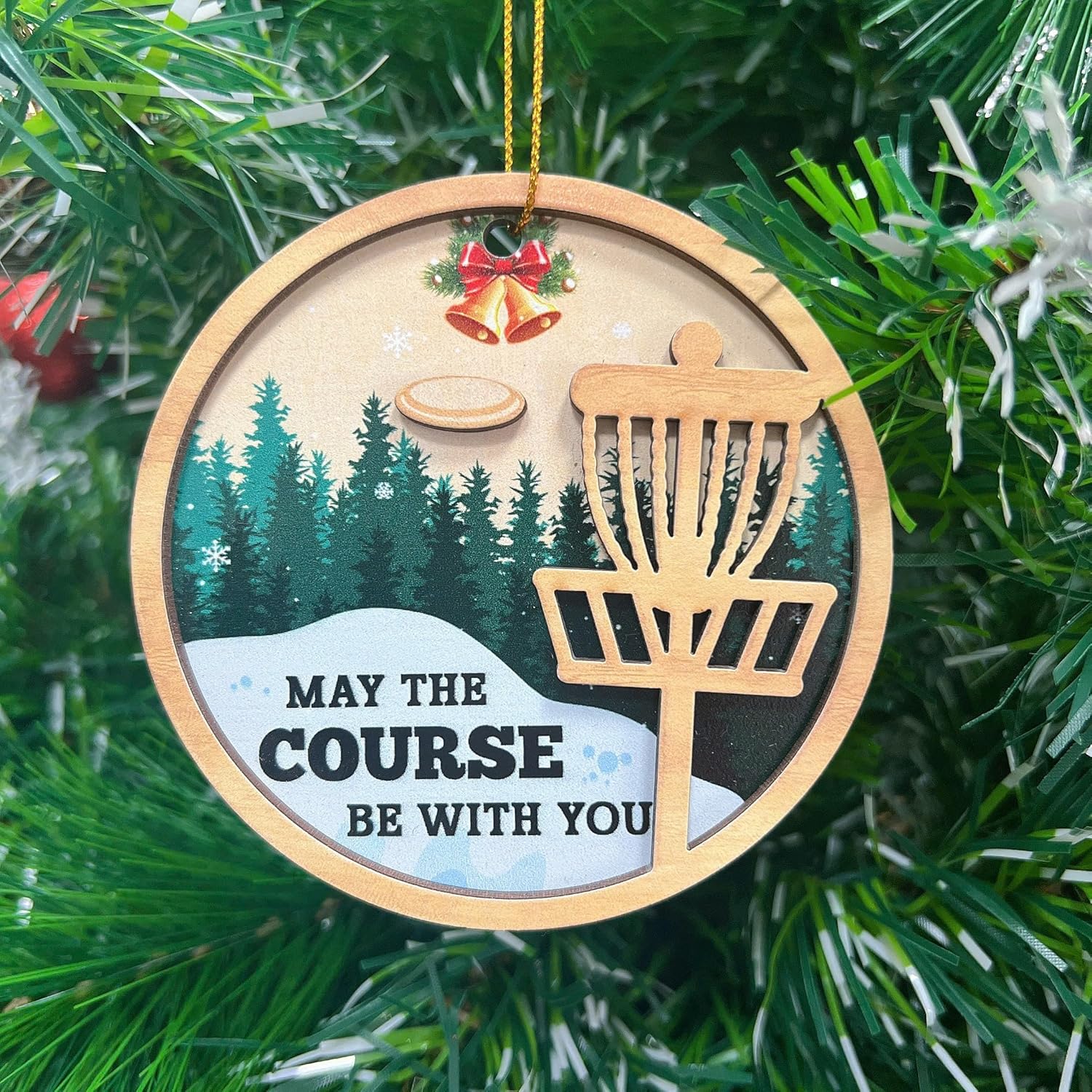 Disc Golf Christmas Ornament for Holiday Decor