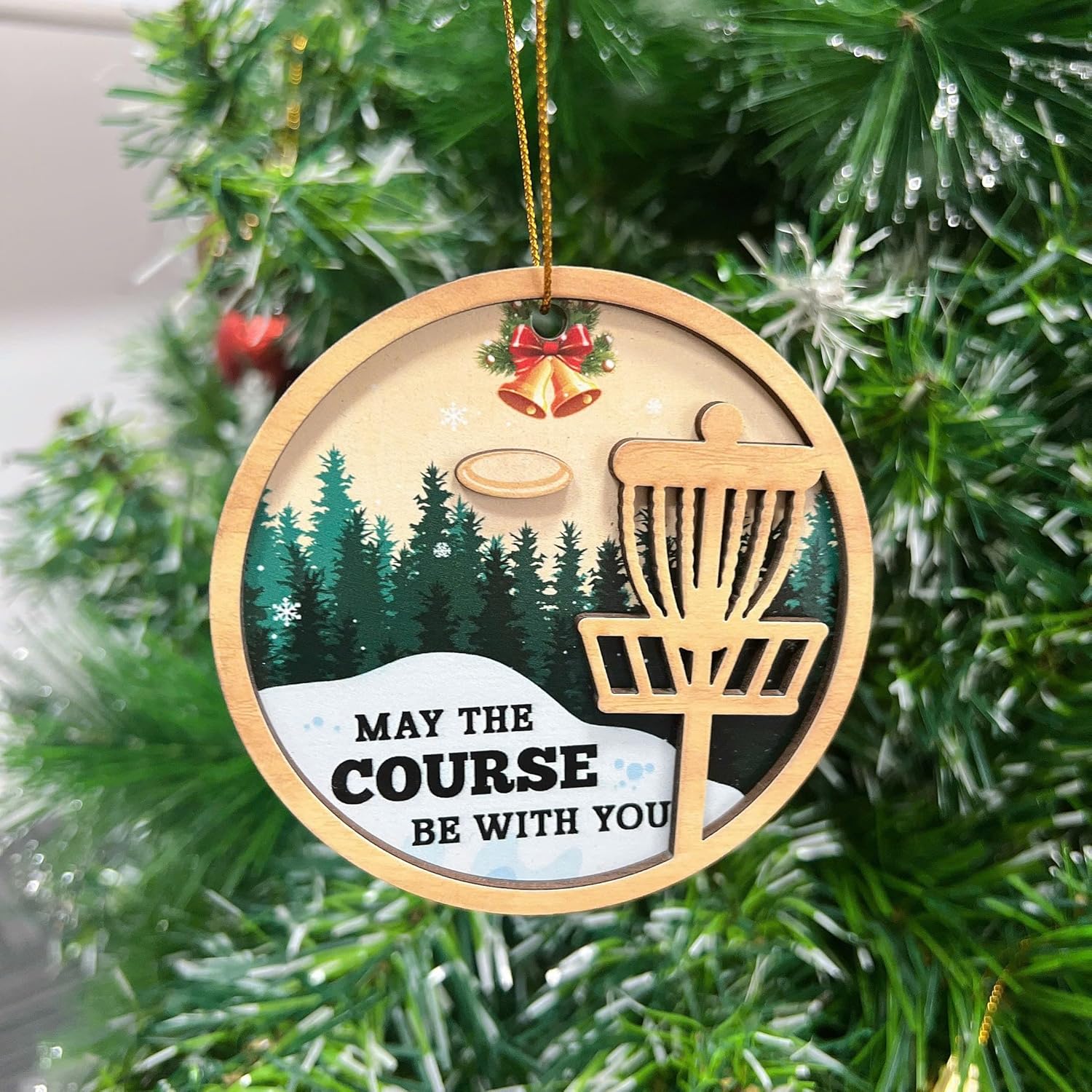 Disc Golf Christmas Ornament for Holiday Decor