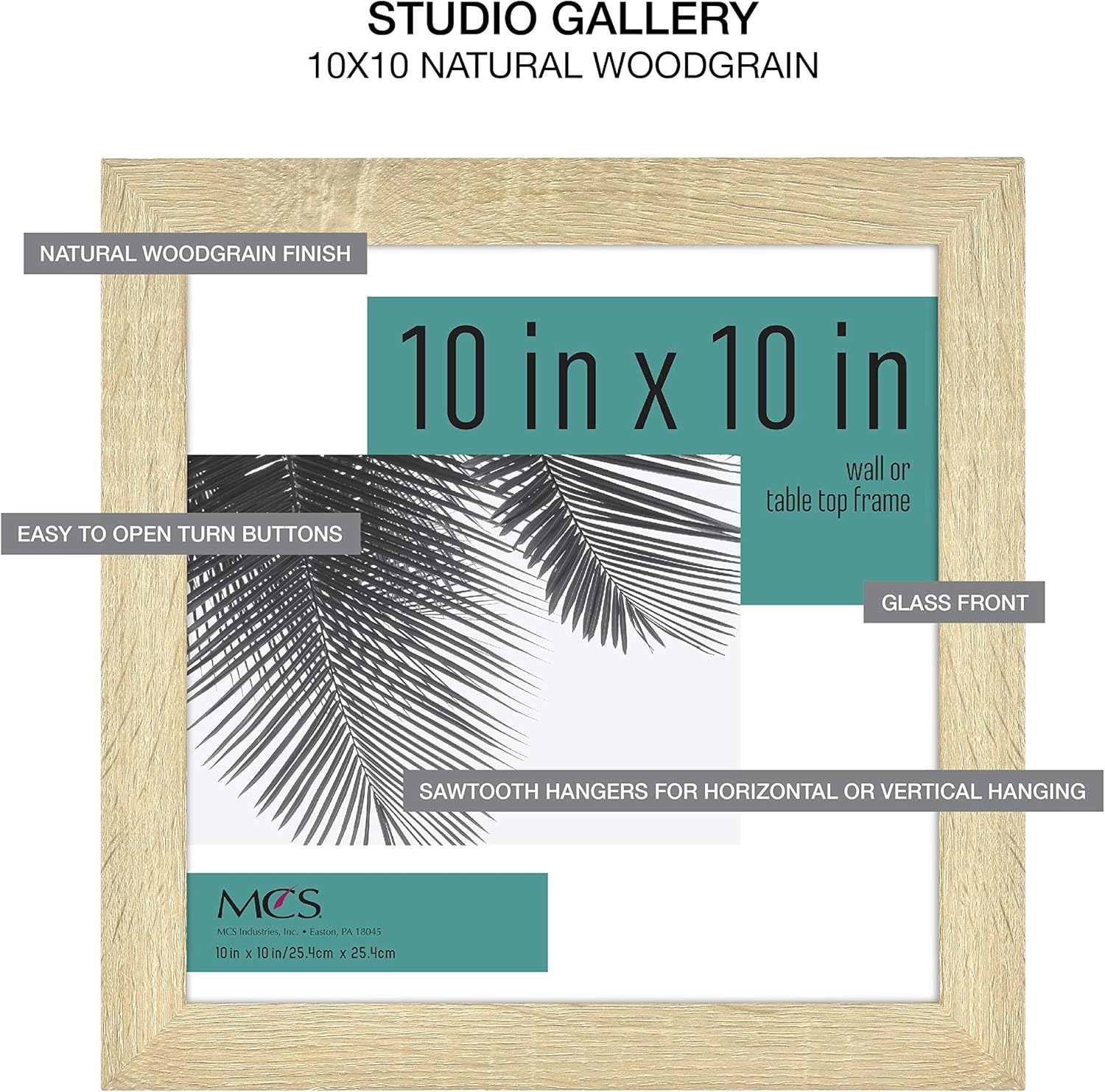 MCS Studio Gallery 10x10 Wall Tabletop Frame 4-Pack