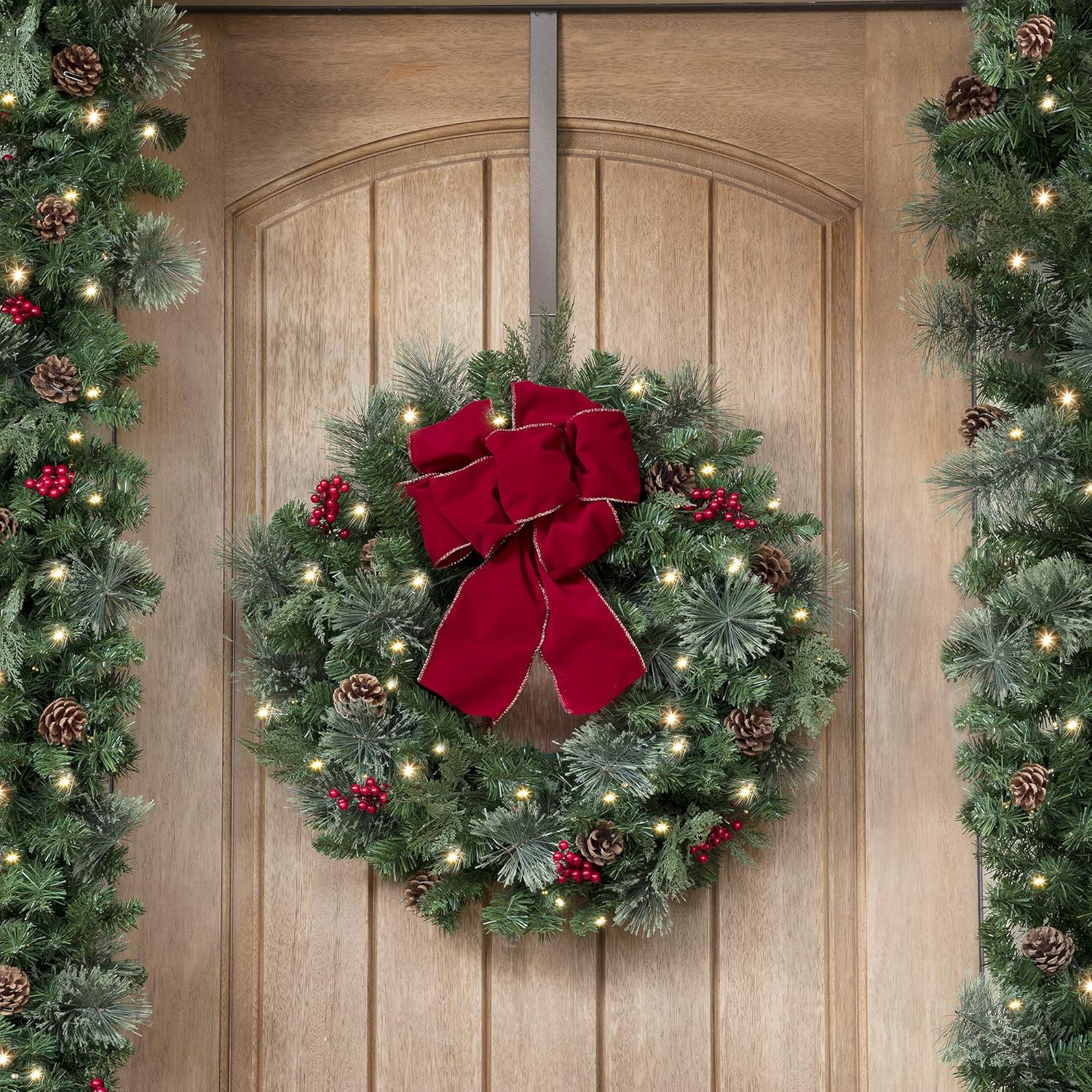 Haute Decor 2 Pack Adjustable Wreath Hanger - Matte Brown